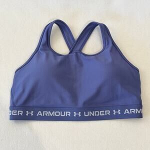 Under Armour Sport Bra Womens Plus Size 2X Blue Crossback Pullover Padded